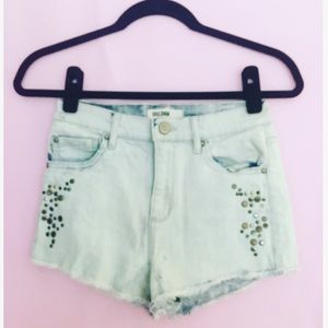 Garage 🎀 Hugh Waisted Denim Shorts
